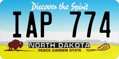 ND license plate IAP774