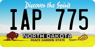 ND license plate IAP775