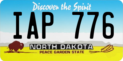 ND license plate IAP776