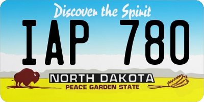 ND license plate IAP780