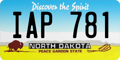 ND license plate IAP781