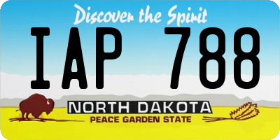 ND license plate IAP788