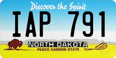 ND license plate IAP791