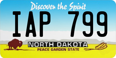 ND license plate IAP799