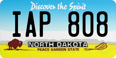 ND license plate IAP808