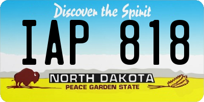 ND license plate IAP818