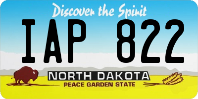 ND license plate IAP822