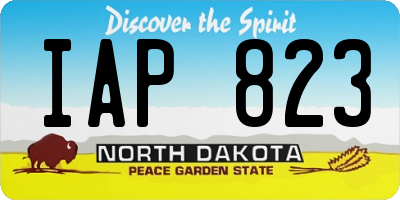 ND license plate IAP823