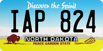 ND license plate IAP824