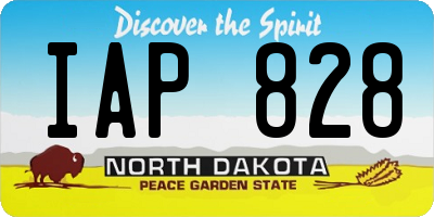 ND license plate IAP828