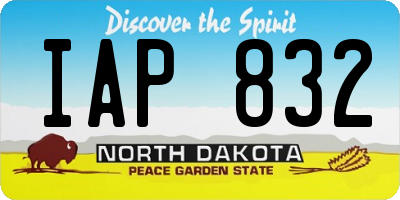 ND license plate IAP832