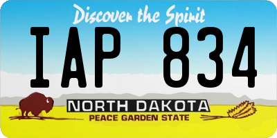 ND license plate IAP834