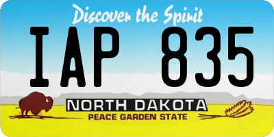 ND license plate IAP835
