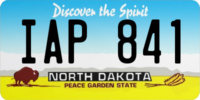 ND license plate IAP841