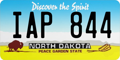 ND license plate IAP844