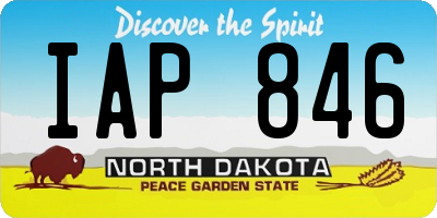 ND license plate IAP846