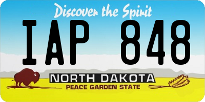 ND license plate IAP848