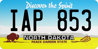 ND license plate IAP853
