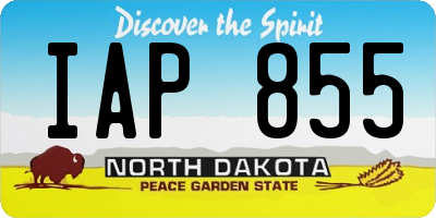 ND license plate IAP855