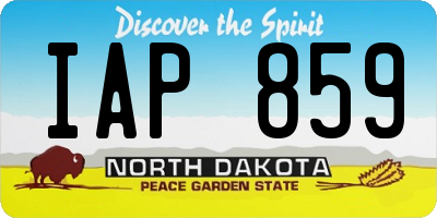 ND license plate IAP859