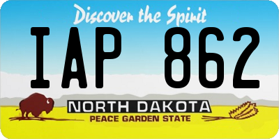 ND license plate IAP862