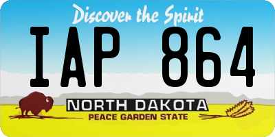 ND license plate IAP864