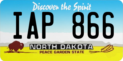 ND license plate IAP866