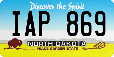 ND license plate IAP869