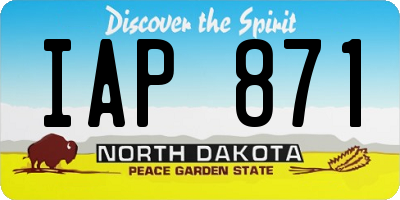 ND license plate IAP871