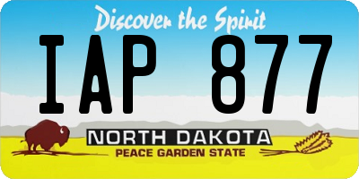 ND license plate IAP877