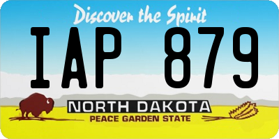 ND license plate IAP879