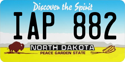 ND license plate IAP882
