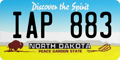 ND license plate IAP883