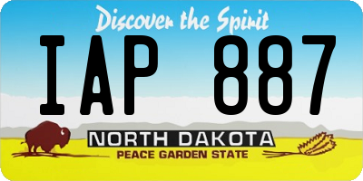 ND license plate IAP887