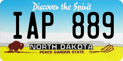 ND license plate IAP889