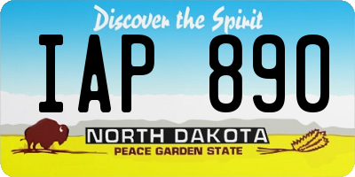 ND license plate IAP890