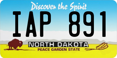 ND license plate IAP891