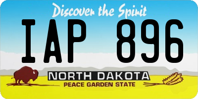 ND license plate IAP896