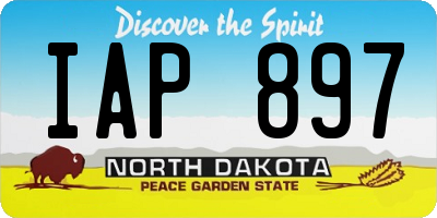 ND license plate IAP897