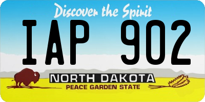 ND license plate IAP902