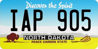 ND license plate IAP905