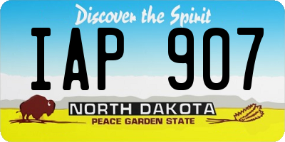 ND license plate IAP907