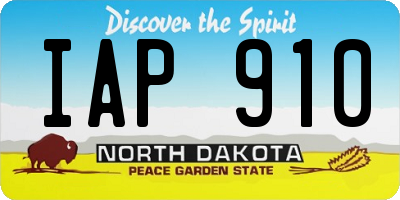 ND license plate IAP910