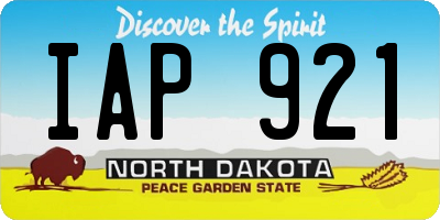 ND license plate IAP921