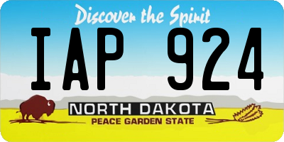 ND license plate IAP924