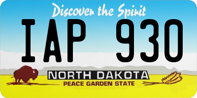 ND license plate IAP930