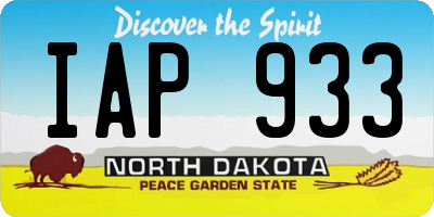 ND license plate IAP933