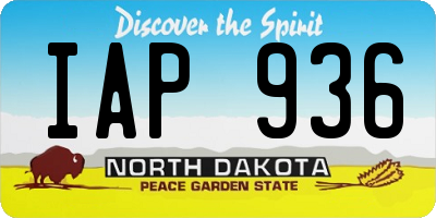 ND license plate IAP936