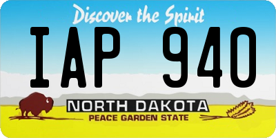 ND license plate IAP940