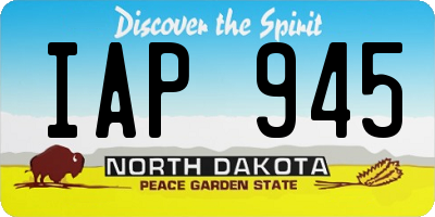 ND license plate IAP945